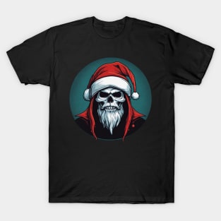 goth Santa skull Christmas T-Shirt